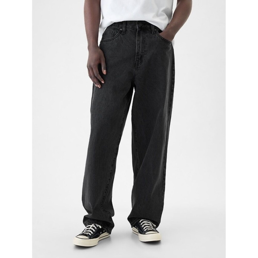 GAP Men's Relaxed Baggy Fit Black Denim Jeans in Size 32 - Picture 1 of 8